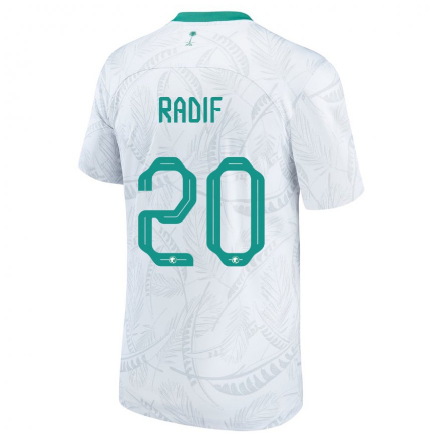 メンズサウジアラビアアブドゥラー・ラディーフ#20白ホームシャツ22-24ジャージー