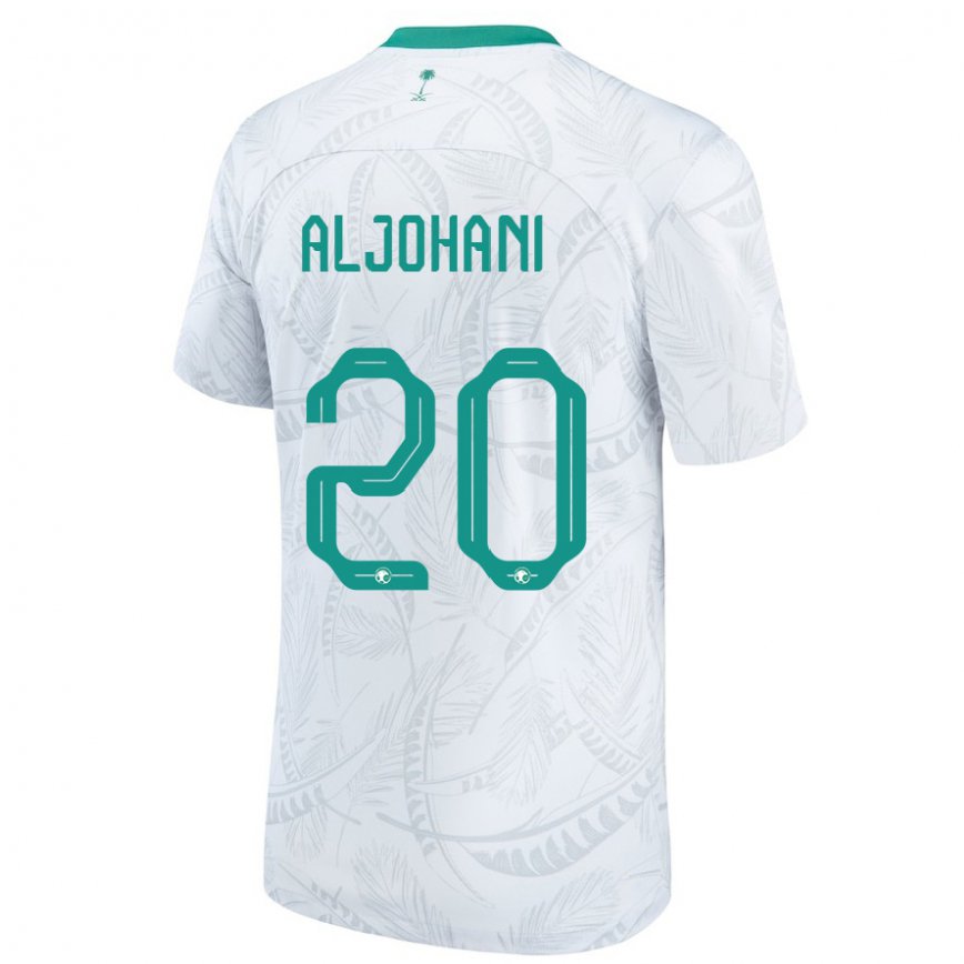 メンズサウジアラビアジヤード・アルジョハニ#20白ホームシャツ22-24ジャージー