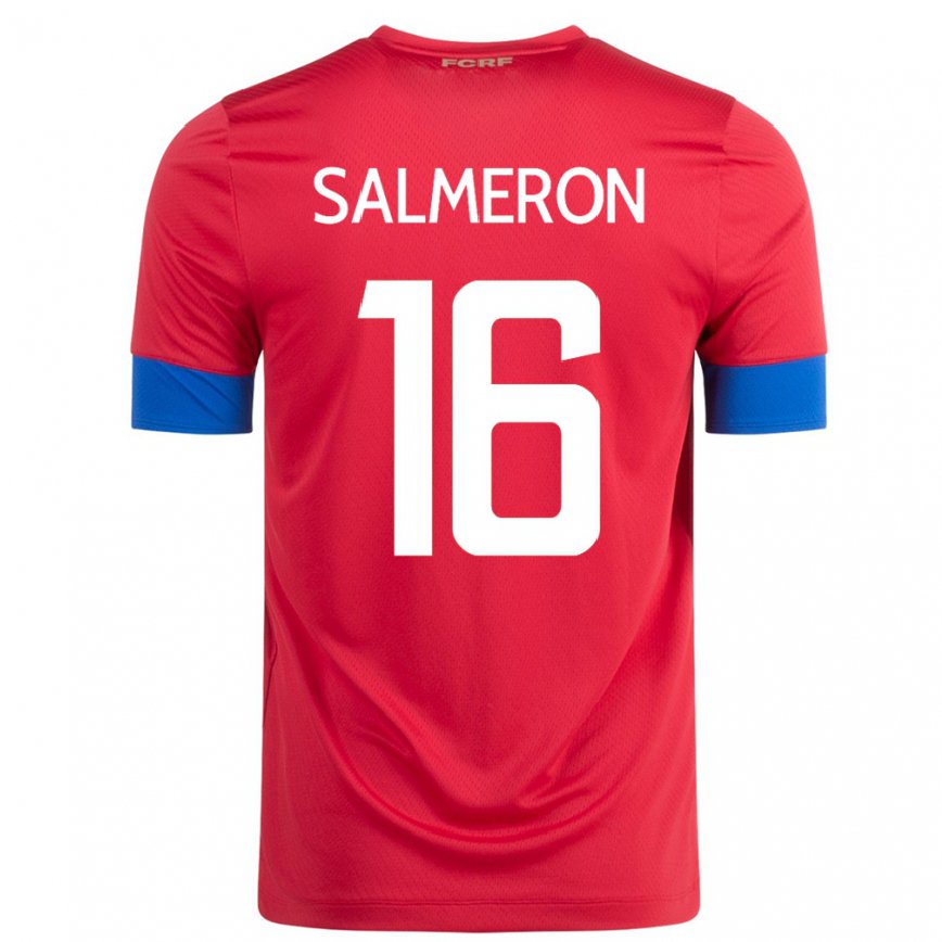 メンズコスタリカアンドレイ・フェリペ・サルメロン・エリソ#16赤ホームシャツ22-24ジャージー