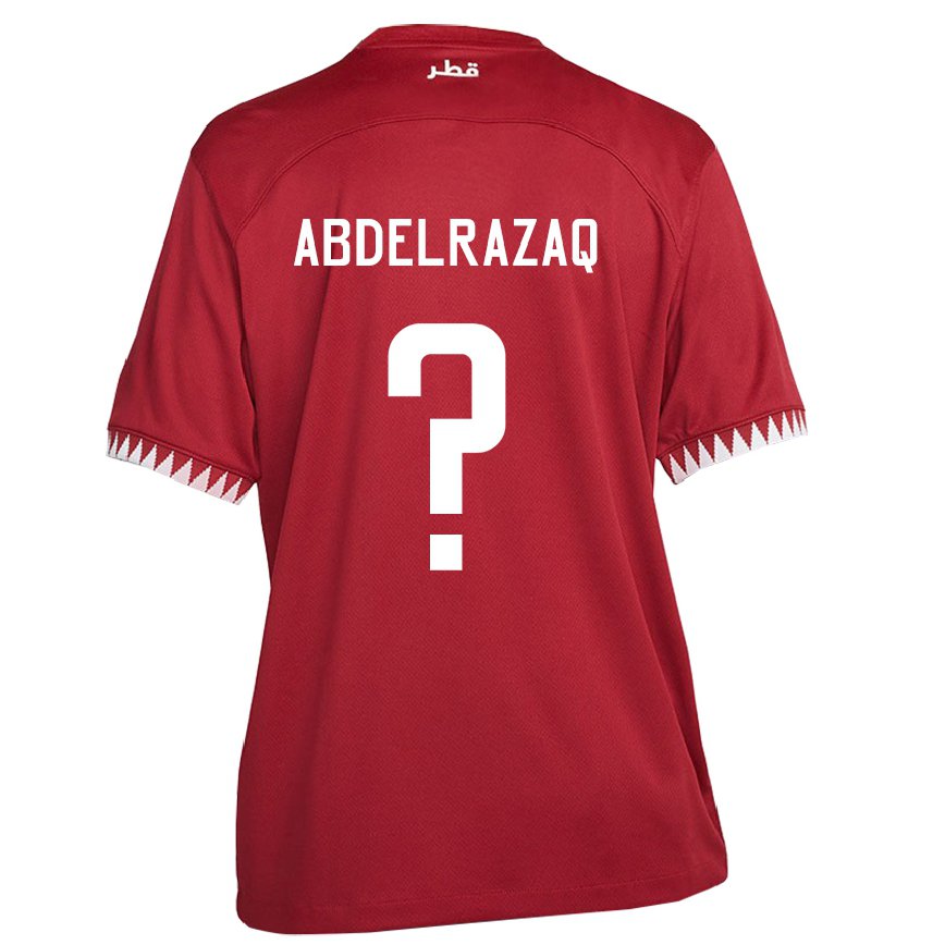 メンズカタールユセフ・アブデルラザク#0あずき色ホームシャツ22-24ジャージー