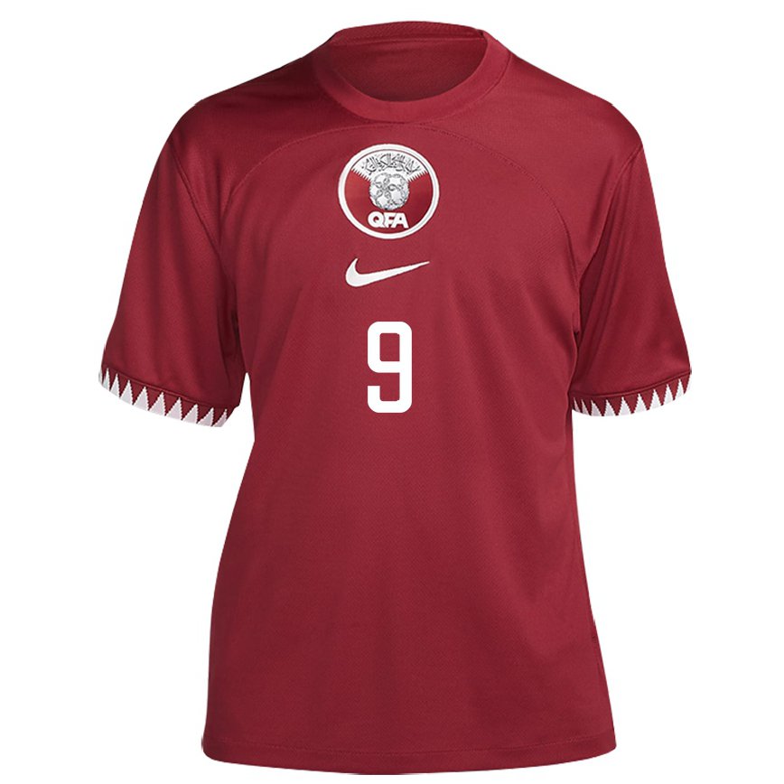 メンズカタールホルード・アル・ジャシム#9あずき色ホームシャツ22-24ジャージー
