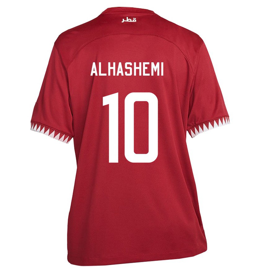 メンズカタールスアド・アルハシェミ#10あずき色ホームシャツ22-24ジャージー