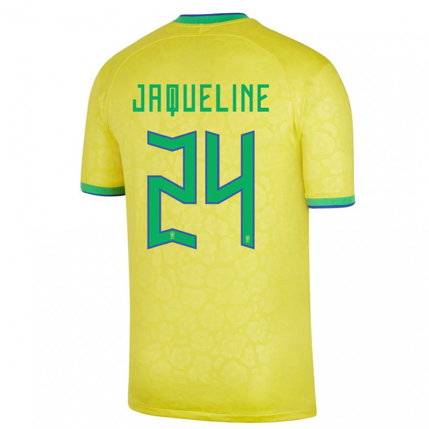 メンズブラジルジャクリーン#24黄色ホームシャツ22-24ジャージー