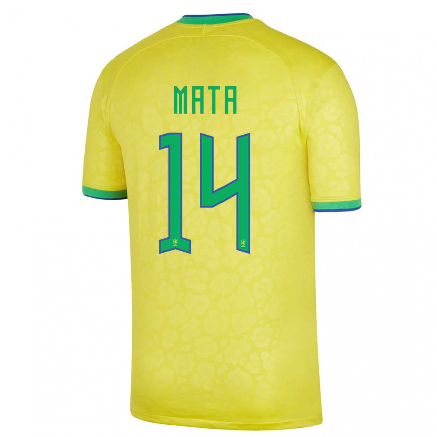 メンズブラジルダマタ#14黄色ホームシャツ22-24ジャージー