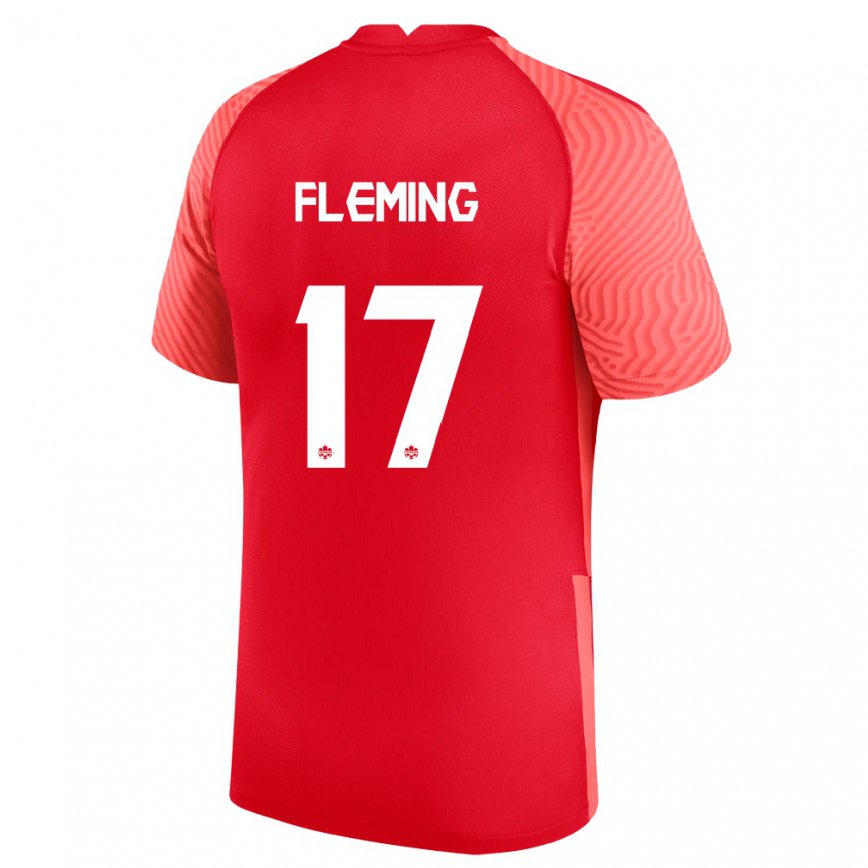 メンズカナダジェシー・フレミング#17赤ホームシャツ22-24ジャージー