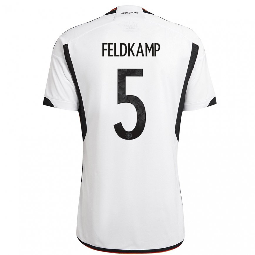 メンズドイツヤナ・フェルトカンプ#5白黒ホームシャツ22-24ジャージー