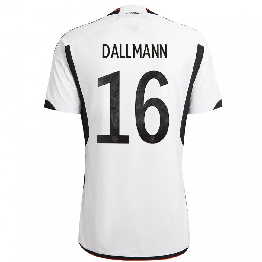 メンズドイツリンダ・ダルマン#16白黒ホームシャツ22-24ジャージー