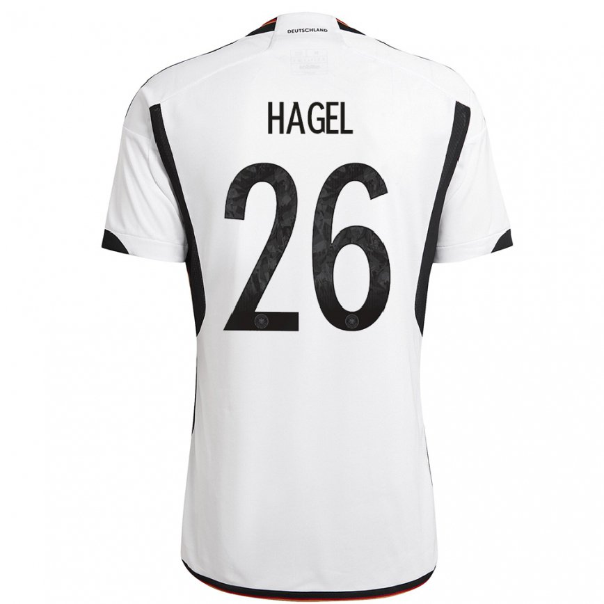 メンズドイツシャンタル・ヘーゲル#26白黒ホームシャツ22-24ジャージー