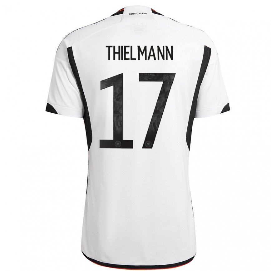 メンズドイツヤン・ティールマン#17白黒ホームシャツ22-24ジャージー
