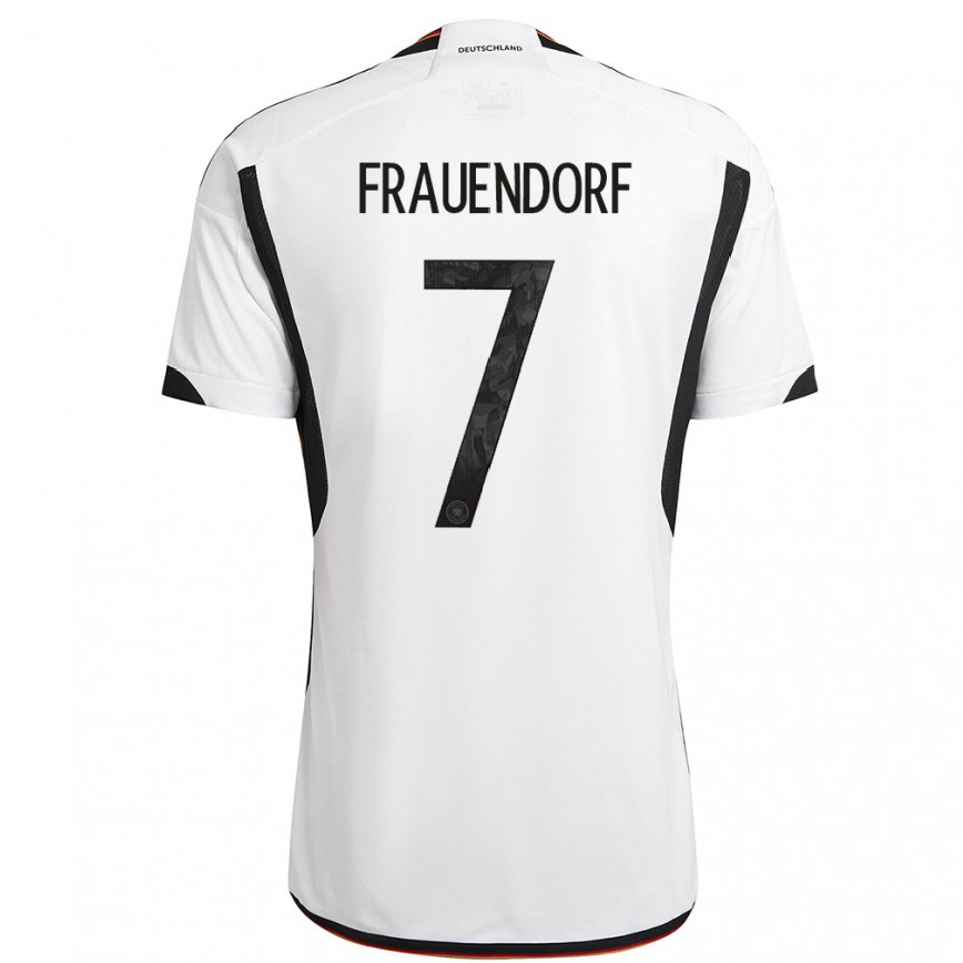 メンズドイツメルカム・フラウエンドルフ#7白黒ホームシャツ22-24ジャージー