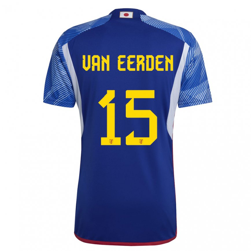 メンズ日本ショーン・ヴァン・アーデン#15ロイヤルブルーホームシャツ22-24ジャージー