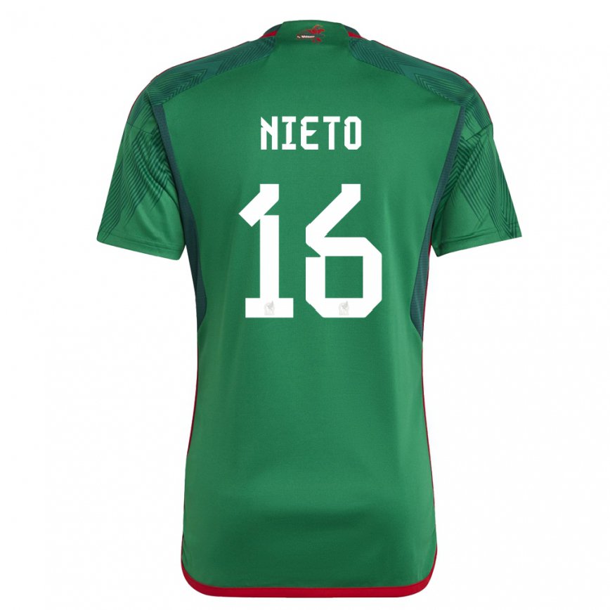 メンズメキシコカーラ・ニエト#16緑ホームシャツ22-24ジャージー