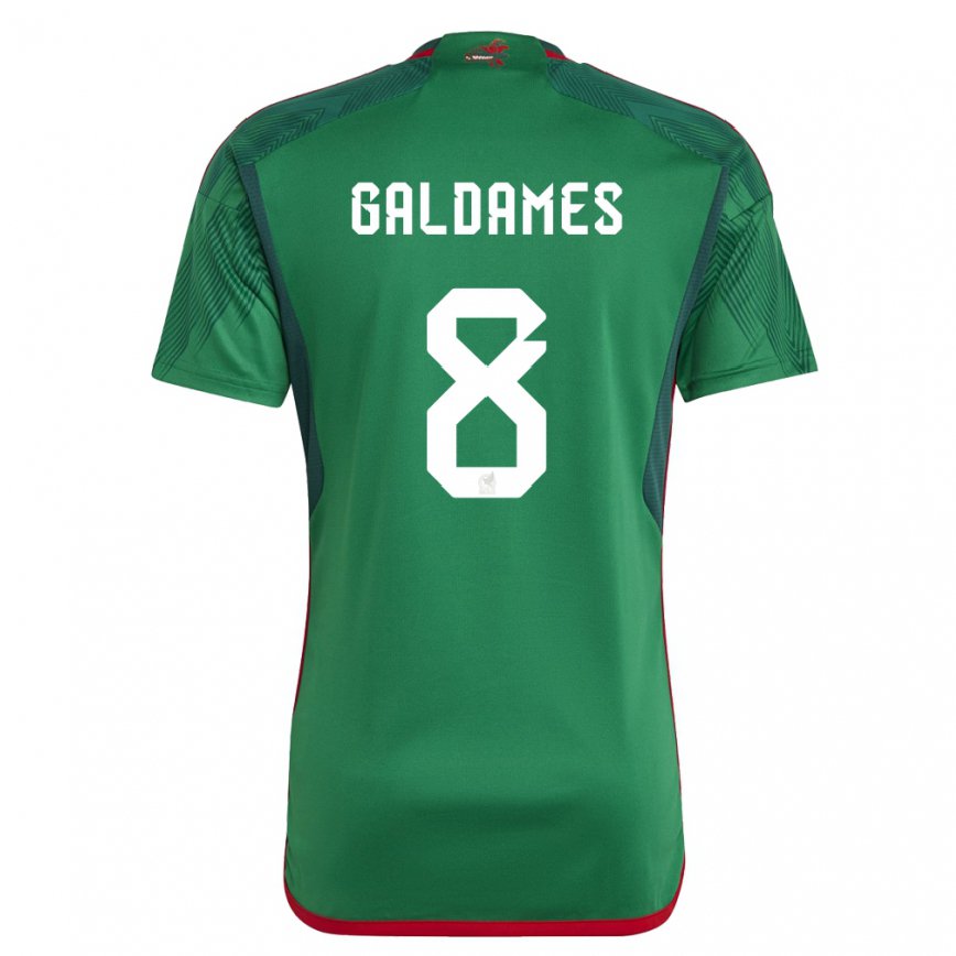 メンズメキシコベンハミン・ガルダメス#8緑ホームシャツ22-24ジャージー