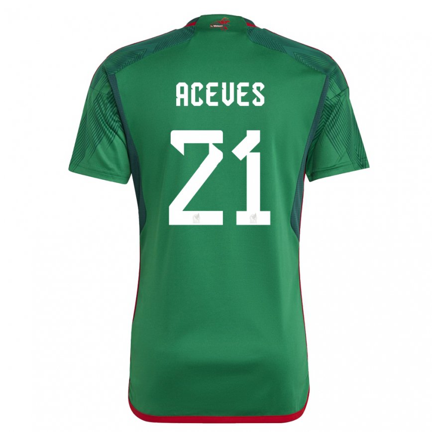 メンズメキシコダニエル・アセベス#21緑ホームシャツ22-24ジャージー