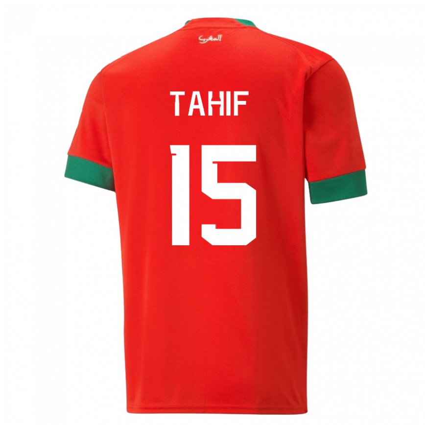 メンズモロッコアディル・タヒフ#15赤ホームシャツ22-24ジャージー
