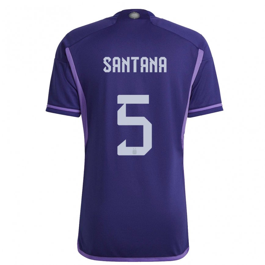 メンズアルゼンチンワネサ・サンタナ#5紫のアウェイシャツ22-24ジャージー