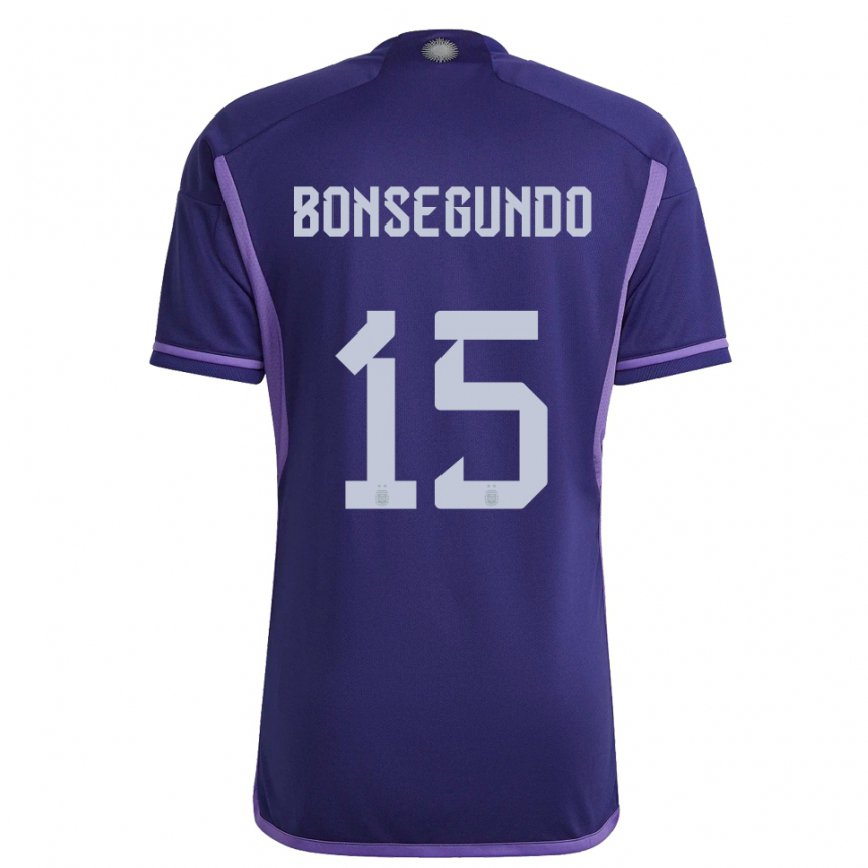 メンズアルゼンチンフロレンシア・ボンセグンド#15紫のアウェイシャツ22-24ジャージー
