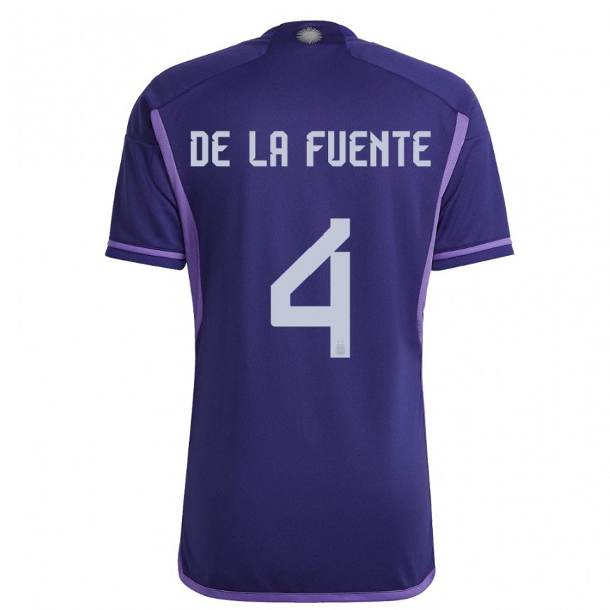 メンズアルゼンチンエルナン・デ ラ フエンテ#4紫のアウェイシャツ22-24ジャージー
