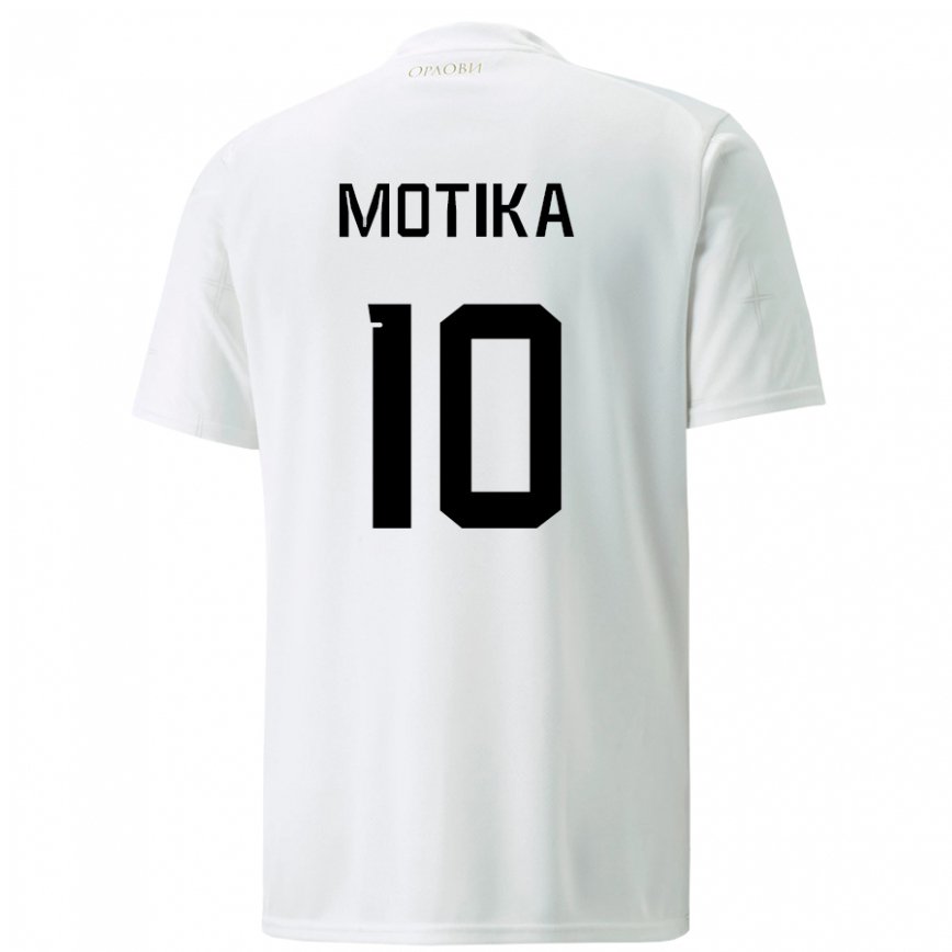 メンズセルビアネマニャ・モティカ#10白アウェイシャツ22-24ジャージー