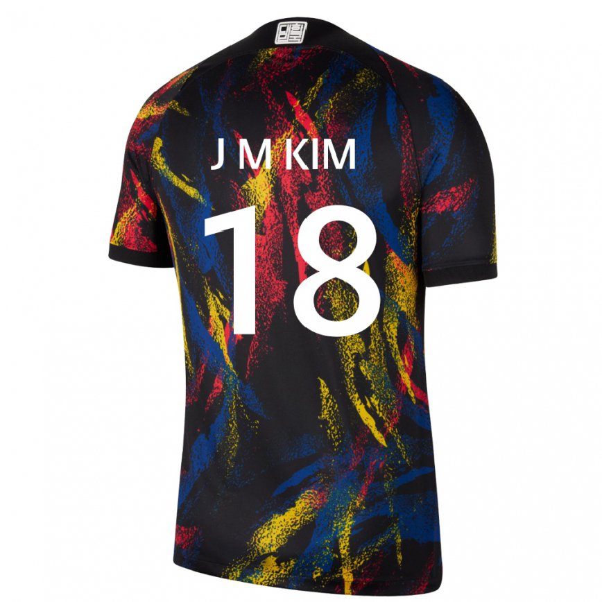メンズ大韓民国キム・ジョンミ#18マルチカラーアウェイシャツ22-24ジャージー