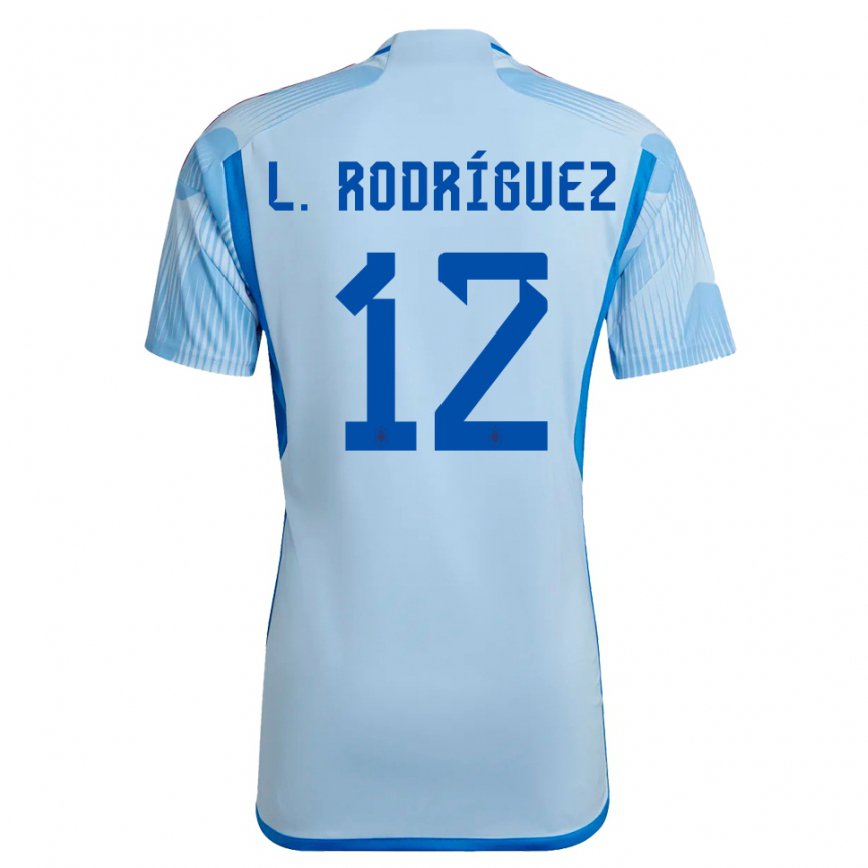 メンズスペインルシア・ロドリゲス#12sky 青いアウェイシャツ22-24ジャージー