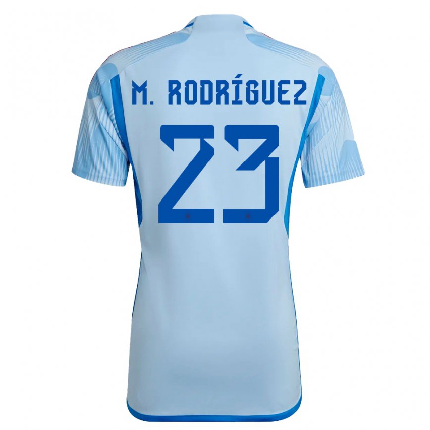 メンズスペインミサ・ロドリゲス#23sky 青いアウェイシャツ22-24ジャージー