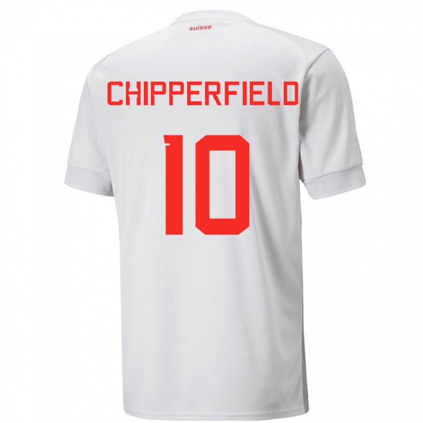 メンズスイスリアム・チッパーフィールド#10白アウェイシャツ22-24ジャージー