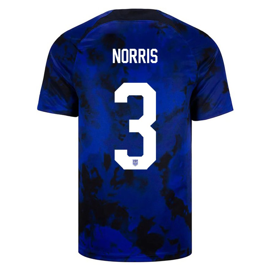 メンズアメリカ合衆国ノラン・ノリス#3ロイヤルブルーアウェイシャツ22-24ジャージー