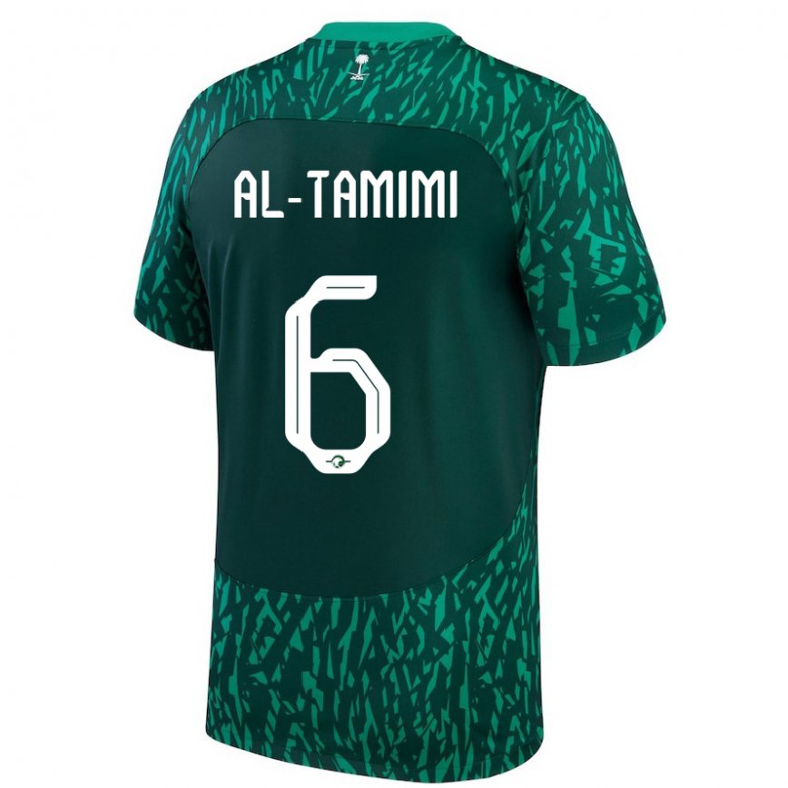 メンズサウジアラビアマリアム・アル・タミミ#6dark 緑アウェイシャツ22-24ジャージー