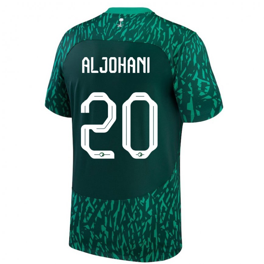 メンズサウジアラビアジヤード・アルジョハニ#20dark 緑アウェイシャツ22-24ジャージー