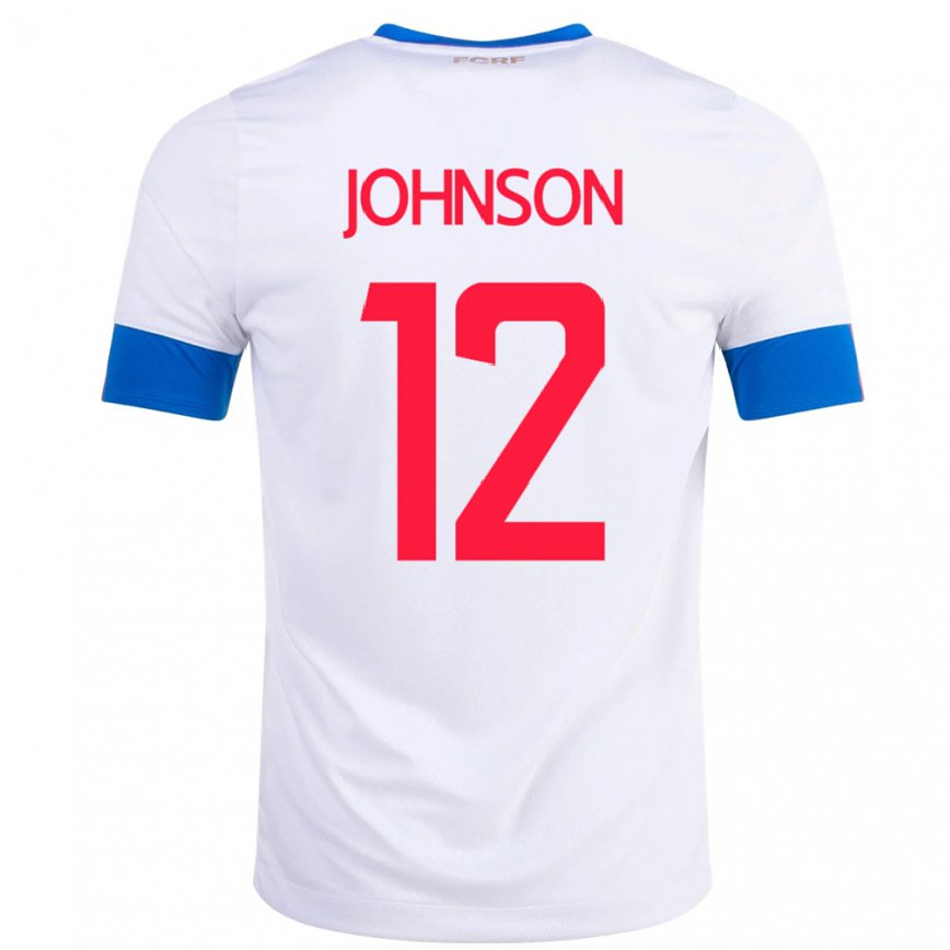 メンズコスタリカショーン・ジョンソン#12白アウェイシャツ22-24ジャージー