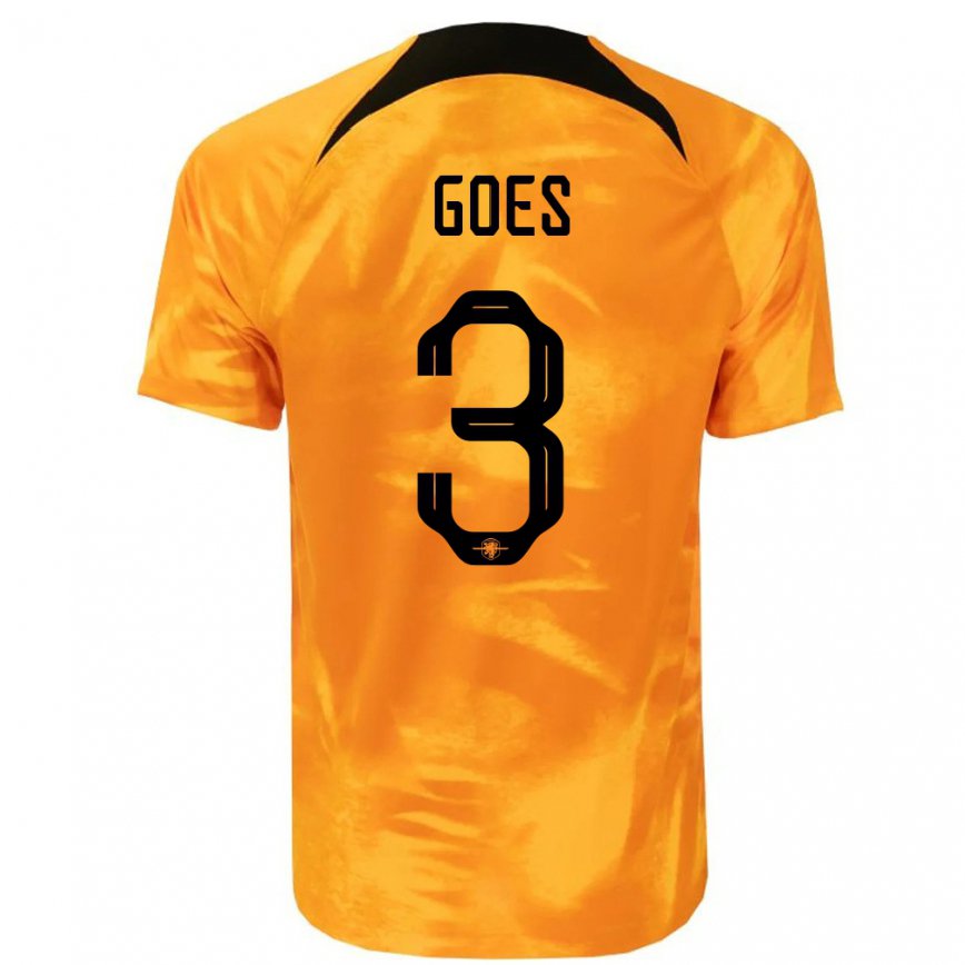 レディースオランダウーター・ゴーズ#3レーザーオレンジホームシャツ22-24ジャージー