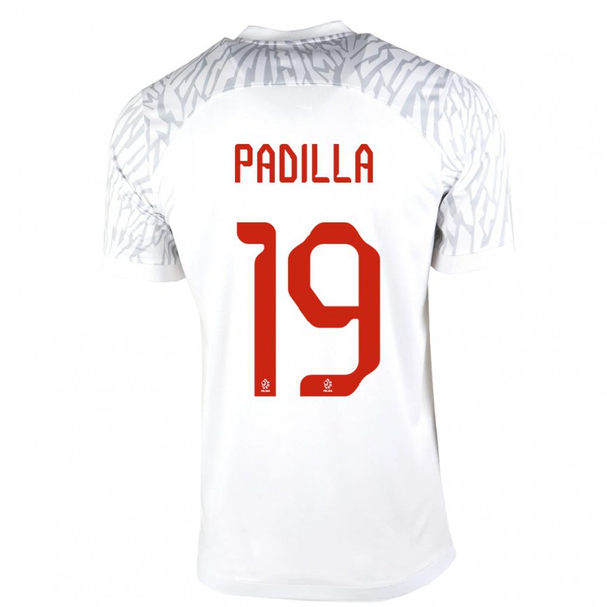 レディースポーランドナタリア・パディーラ#19白ホームシャツ22-24ジャージー
