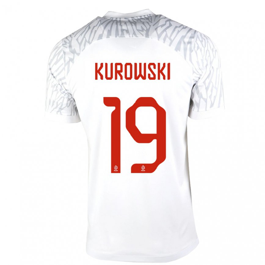 レディースポーランドミウォシュ・クロフスキ#19白ホームシャツ22-24ジャージー