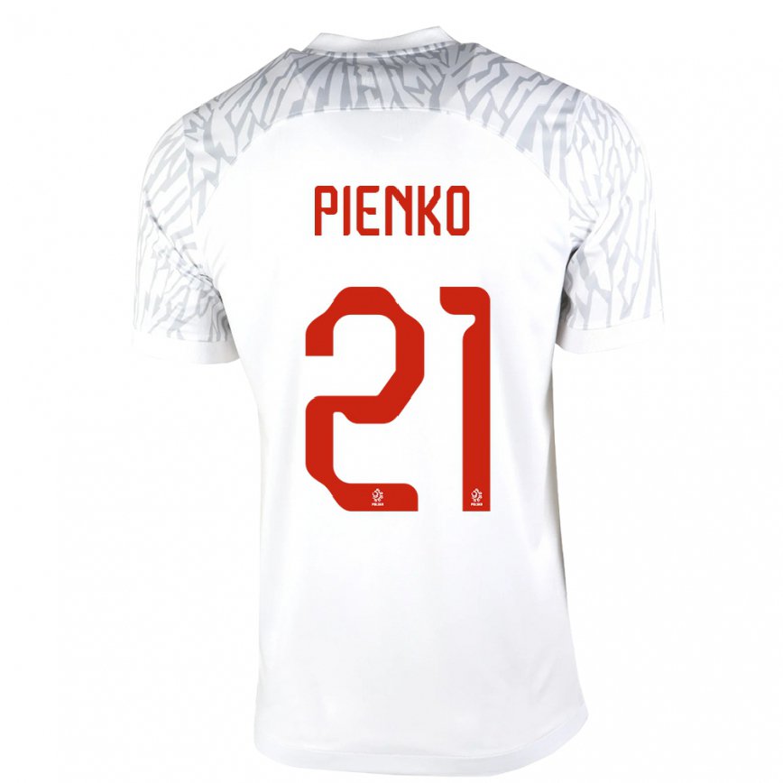 レディースポーランドトマシュ・ピエンコ#21白ホームシャツ22-24ジャージー