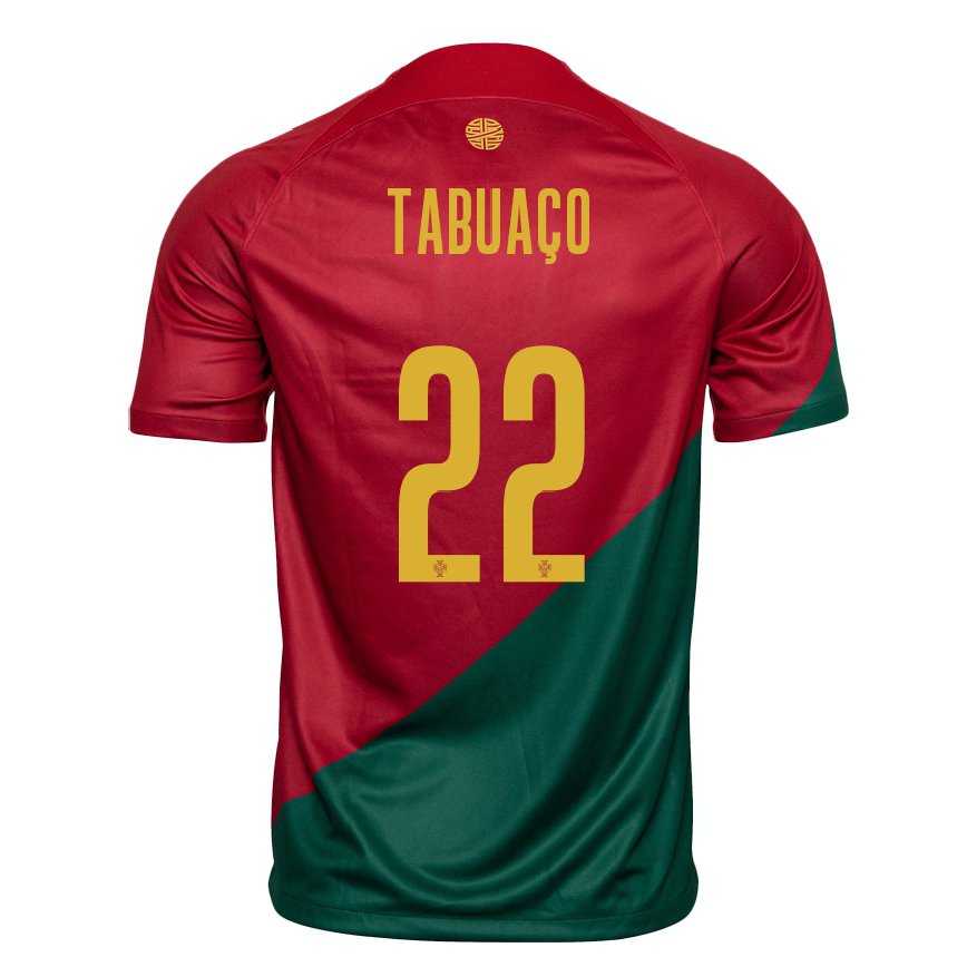 レディースポルトガルゴンサロ・タブアコ#22赤、緑ホームシャツ22-24ジャージー