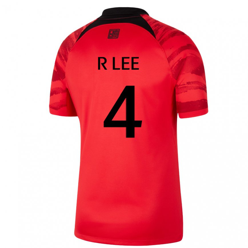レディース大韓民国イ・リム#4赤、黒ホームシャツ22-24ジャージー