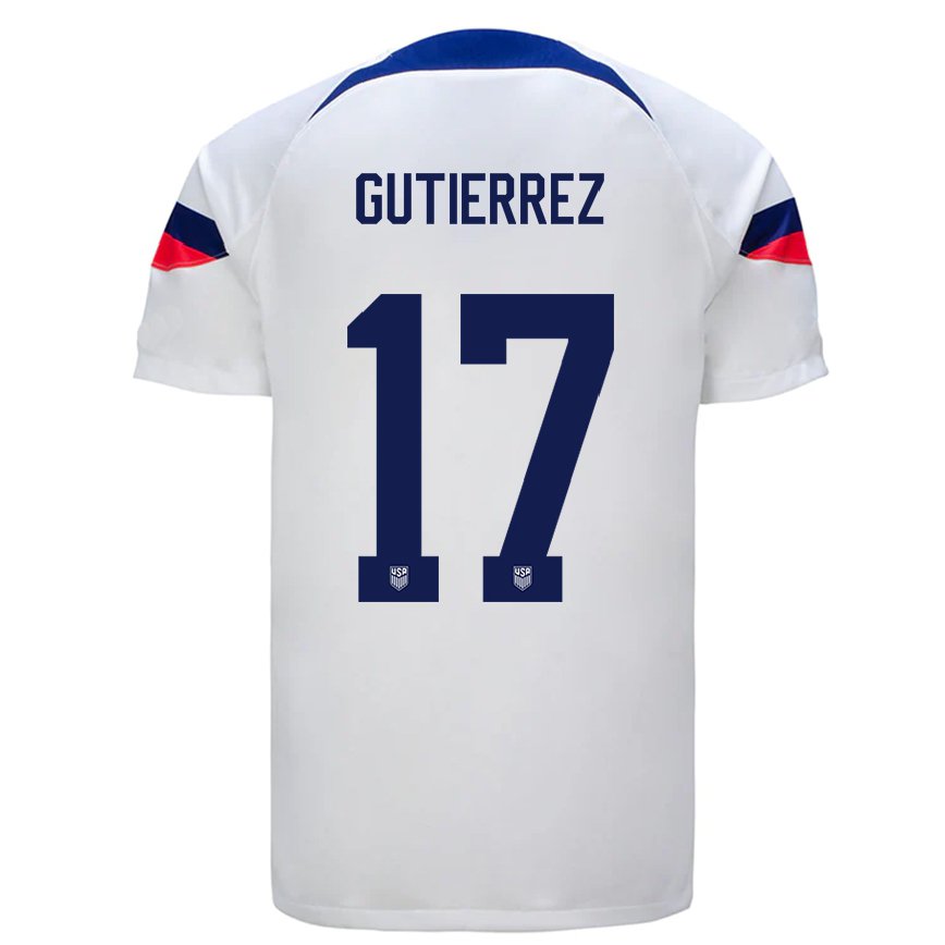 レディースアメリカ合衆国ブライアン・グティエレス#17白ホームシャツ22-24ジャージー
