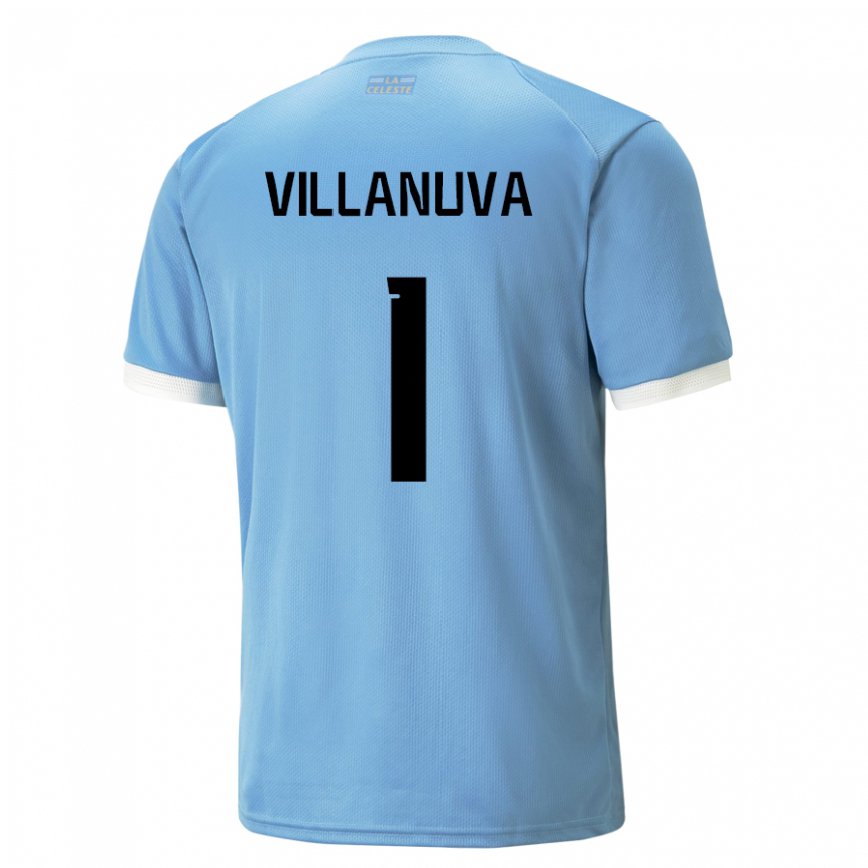 レディースウルグアイジョセフィーナ・ビジャヌエバ#1青いホームシャツ22-24ジャージー