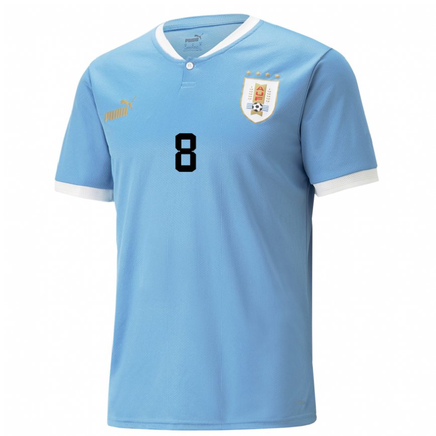 レディースウルグアイフェリペ セレス#8青いホームシャツ22-24ジャージー