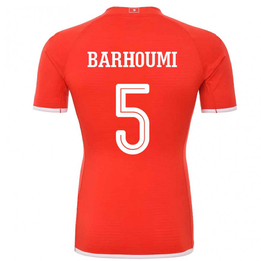 レディースチュニジアジャスミナ・バルホーミ#5赤ホームシャツ22-24ジャージー