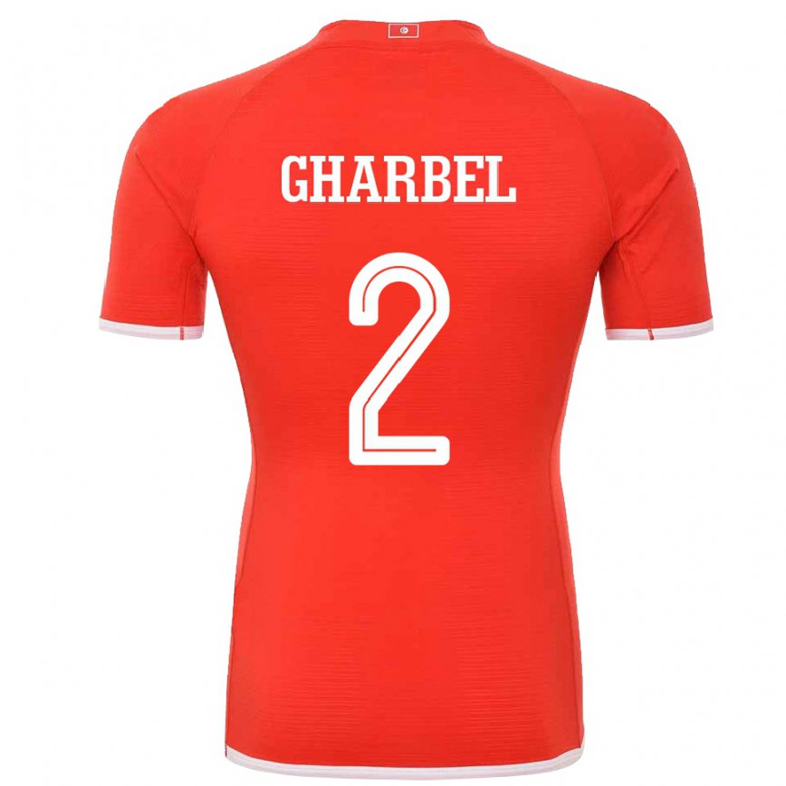 レディースチュニジアマフムード・ガルベル#2赤ホームシャツ22-24ジャージー