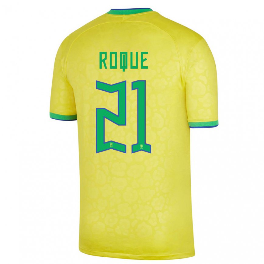 レディースブラジルヴィトール・ウーゴ・ロッキ・フェレイラ#21黄色ホームシャツ22-24ジャージー