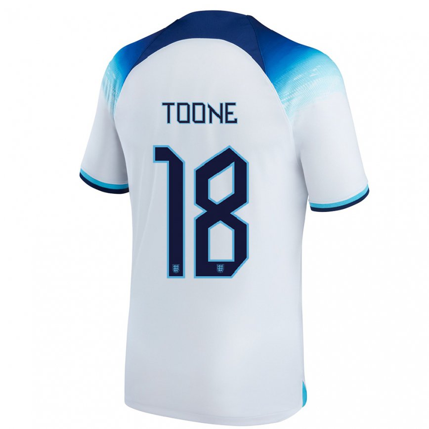 レディースイングランドエラ・トゥーン#18白青ホームシャツ22-24ジャージー