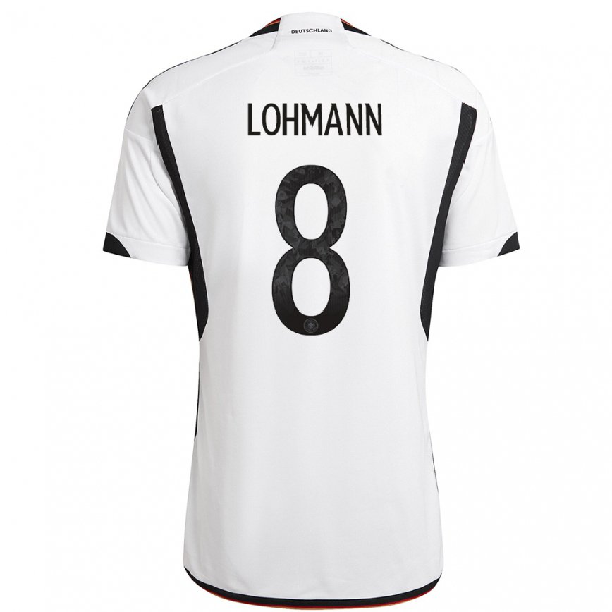 レディースドイツシドニー・ローマン#8白黒ホームシャツ22-24ジャージー