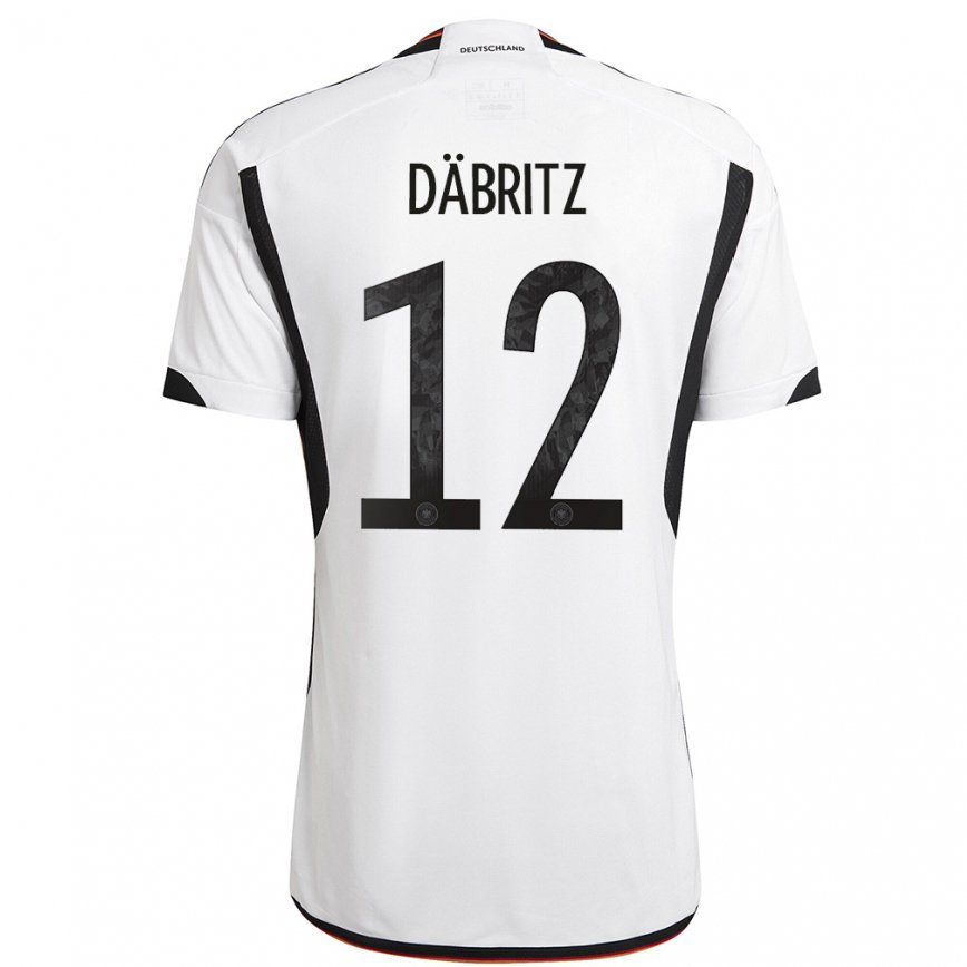 レディースドイツサラ・ダブリッツ#12白黒ホームシャツ22-24ジャージー