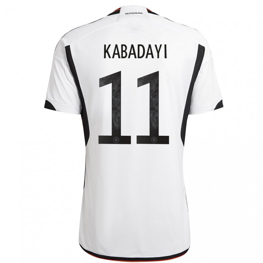 レディースドイツユスフ・カバダイ#11白黒ホームシャツ22-24ジャージー