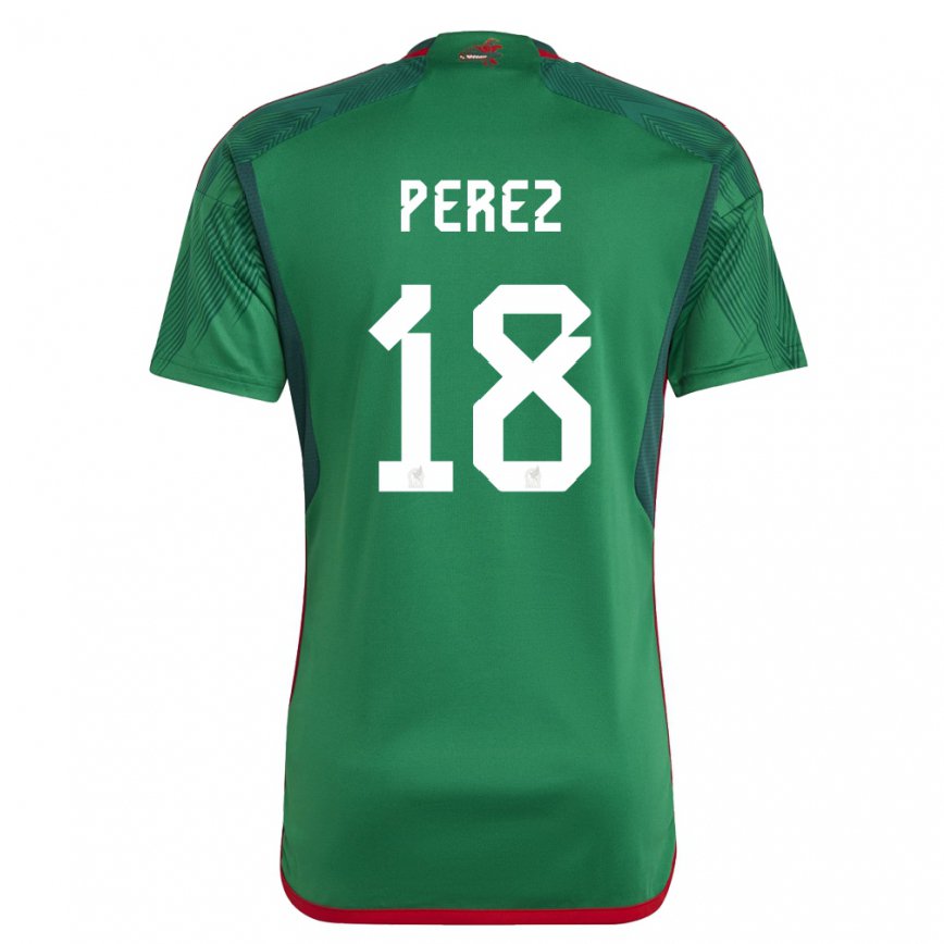 レディースメキシコジョナサン・ペレス#18緑ホームシャツ22-24ジャージー