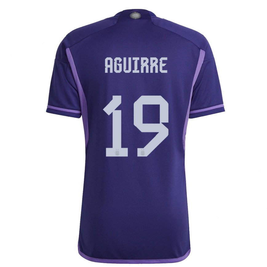レディースアルゼンチンブライアン・ニコラス・アギーレ#19紫のアウェイシャツ22-24ジャージー