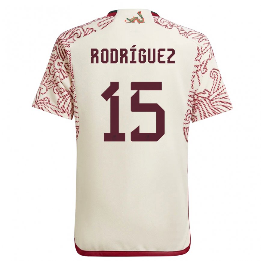 レディースメキシコホルヘ・ロドリゲス#15ワンダーホワイトレッドアウェイシャツ22-24ジャージー